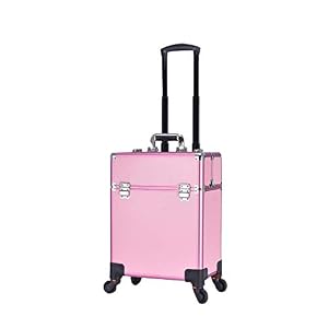 Ali Lamps Verfassungs-Laufkatzen-Kasten, Berufs-Kosmetiker-Künstler-Reise Jewlry Cosmetic Organizer, Schwarzes, Rosa, Gold (Farbe : Pink#2)