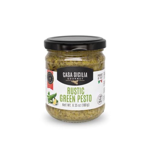 CASA SICILIA Green Rustic Pesto 180 gr, Product of Sicily,