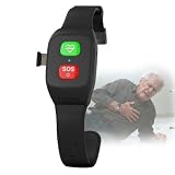 VCYEX Orologio per Anziani Anticaduta Rilevamento Cadute Localizzazione GPS 4G Chiamate Notifica di Caduta per Bracciale Salvavita Anziani Black,5.8 * 3.5 * 1.8cm