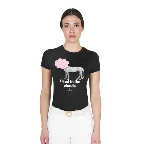 Equestro Head In The Clouds Woman Short Sleeve T-Shirt XS