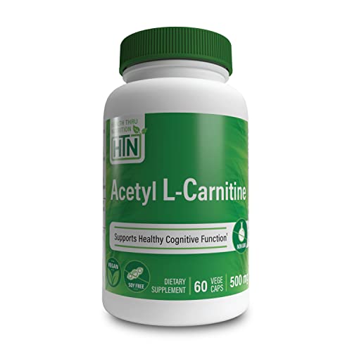 Health Thru Nutrition Acetyl L-Carnitine 500mg Vegan | 3rd Party Tested | Supports Cognition & Mental Function | Memory & Attention | Hypoallergenic, Non-GMO, Gluten Free, Soy Free (Pack of 60)