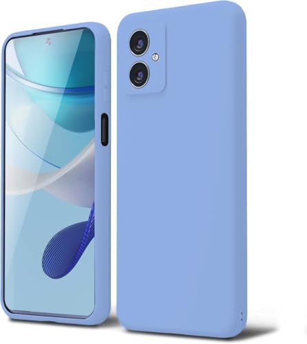 Image of DIZORO Compatible with Motorola g64 5G Back Cover with Upgraded Square Edges for Camera Protection Shockproof Flexible Matte Liquid Silicone Mobile Phone Case (Sierra Blue)