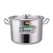 Garnek na zapasy, pojemnik na zupę ze stali nierdzewnej 304 z pokrywką, komercyjne wiadro halogenowe/wiadro na olej, do kuchenki gazowej/kuchenki indukcyjnej (rozmiar: 14 l)