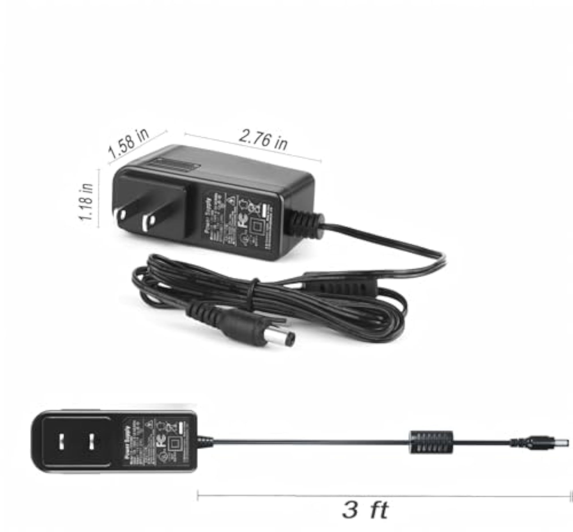 Power Adapter Supply for Yealink VoIP Phones, 5V 2A Replacement