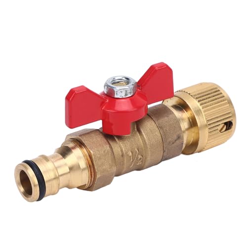 Marhynchus Robinet à Tournant Sphérique Quart de, Adaptateur de Tuyau d'eau en Laiton, NPT 3/8 Pouces pour Nettoyeur Haute Pression et Tuyau de Voiture