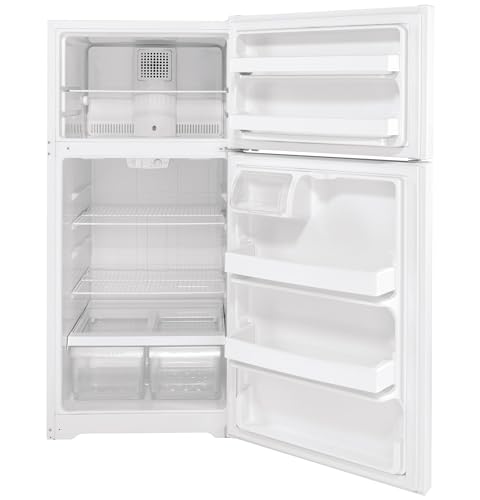 GE 15.6 cu. ft. Top Freezer Refrigerator in White on Fridge.com