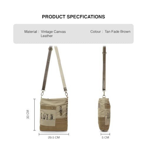 Image of 3B SHOUZO Messenger and Shoulder Bag - Upcycled Vintage Canvas & Leather