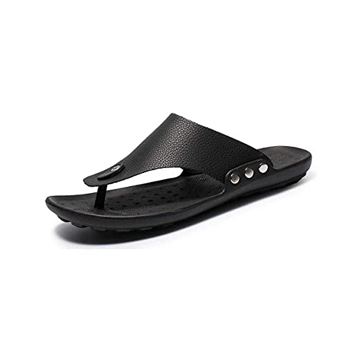 Shoes Casual and Breathable Beach Slippers Men's Casual Sandals and Slippers Stylish Breathable Lightweight Sandals 39EU-44EU Black 42EU (Black 40EU)