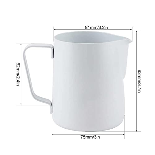 XWOZYDR Leche espuma jarra de jarra de acero inoxidable espresso café jarra barista artesanía café latte crema leche… - Imagen 3