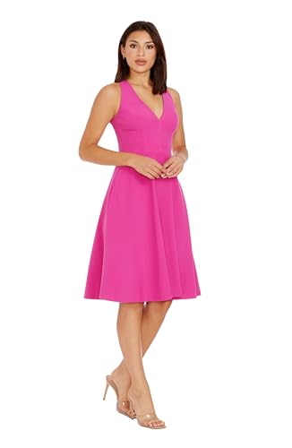 Image of Dress the Population Women's Catalina Solid Sleeveless Fit & Flare Midi Dress