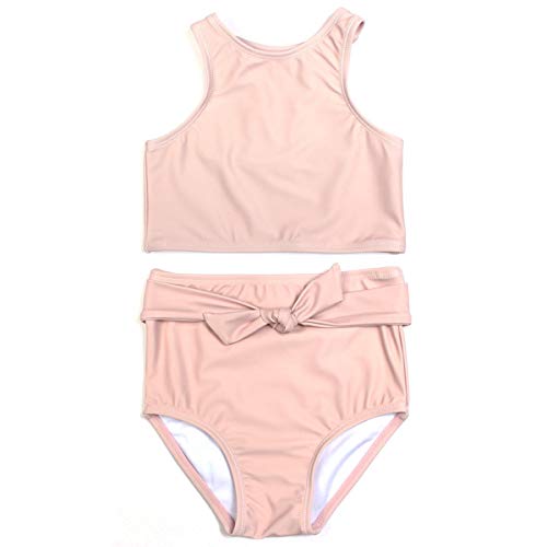 Image of SwimZip Girls' Halter Top and Bikini Bottom 2 Piece Set UPF 50+ Sun Protection