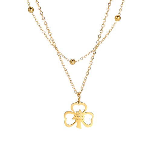 Collier quatre feuilles en argent, cadeau d'anniversaire porte-bonheur