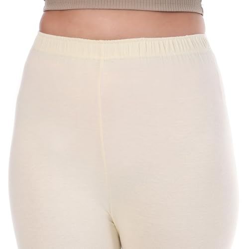 Image of TPF Women Solid Cotton Lycra Stretchable Leggings | Comfortable Ankle-Length Slim Fit Leggings for Women & Girls | Soft, Breathable Wear Bottoms