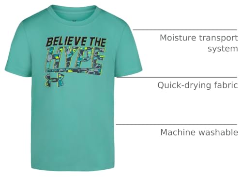 Image of Under Armour Boys' Short Sleeve Core Graphic T-Shirt, Lightweight & Breathable, Relaxed Fit