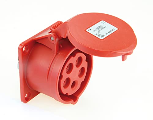 Sirox 603.156 vermelho, CEE-ABD 16A, 5p.6h, 400 V, IP44, ger, FL70 x 70, LM56 x 56