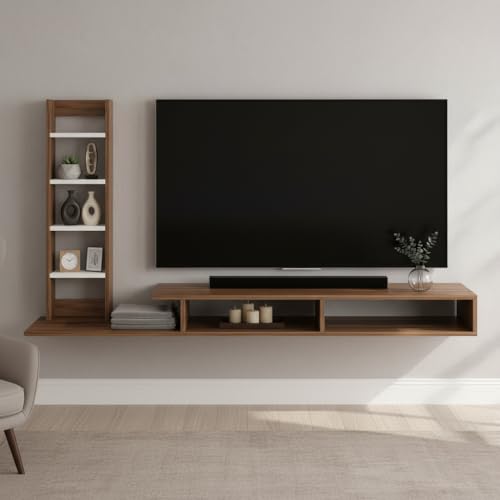 FURNEASER Mattlen Modern Wall Mounted TV Unit for 32–55 Inch TV |...