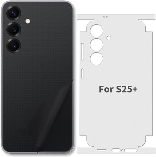 Image of NISHTECH Matte Finish Full Body Cover Back Protector Compatible with Samsung Galaxy S25 Plus 5G | Unbreakable Membrane Scratch Guard Full Fit Protective, Case Friendly, (Back & Side) (Pack of 1)
