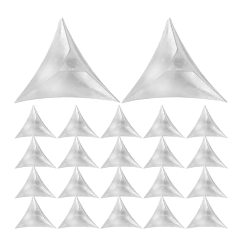 HOMSFOU 200pcs Stair Inside Corner Clear Dust Guards Decorative Triangle Drawer Furniture Corner for Drawer Cabinet Wardrobe, 0.70x0.70x0.15in
