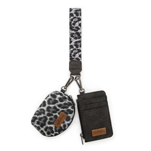 Image of Wrangler Keychain Wristlet Wallets for Women Western Dual Pouch Wristlet Credit Card Holder Wallet