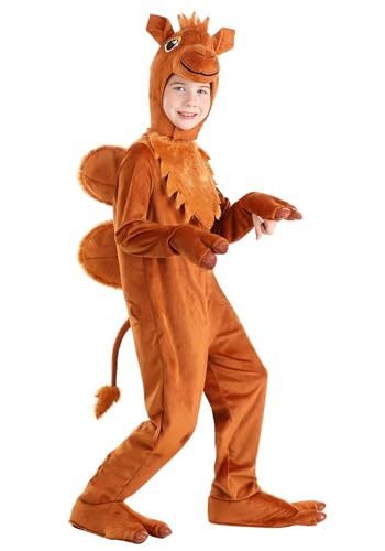 Kids' Camel Costume | Child Animal Outfit Includes Jumpsuit With Attached Hand Covers, Headpiece, & Shoe Covers