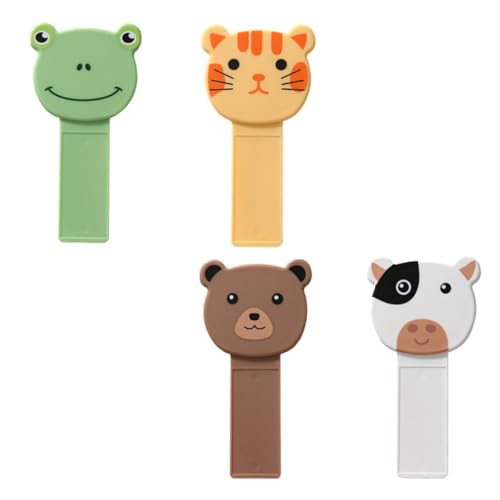 Image of UKCOCO Toilet Lid Lifter 4-Pack Cartoon Patterned Toilet Seat Cover Lifters Portable Small Size Handle Tabs for Easy Hygienic Bathroom Use