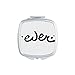 Ever Funny Quote Handwrite Style Mirror Square Portable Hand Pocket Makeup