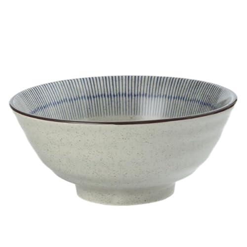 TOBBOMEY Ciotola Giapponese in Ceramica per Zuppe e Noodle Handmade Materiali Alimentari Facile da Pulire Media per Uso Domestico