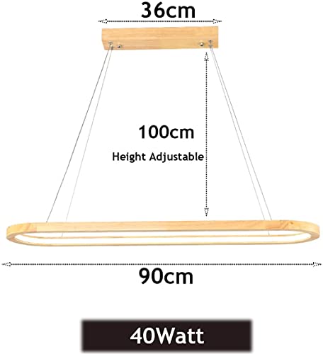 Suspension LED dimmable 40W avec hauteur réglable et diffuseur acrylique