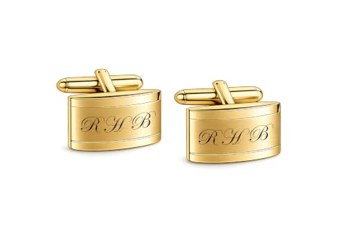 Mancuernillas personalizadas bicolor en oro miniatura 6