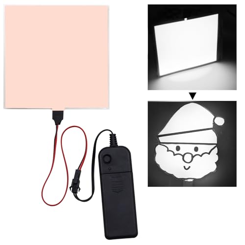 Image of Electroluminescent EL Panel Light, DIY EL Light Cuttable Paper for Decoration /Cosplay /Funny Birthday Parties /Horror Theme Parties /Pumpkinhead,Yellow (10cmx10cm)-1PCS (1, White)