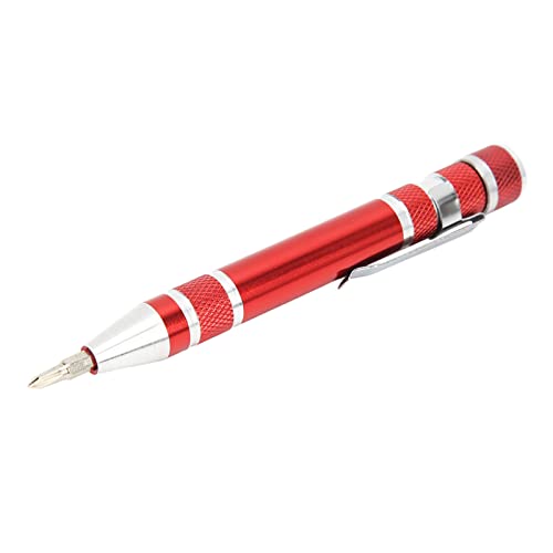 Naroote Mini Tournevis Magnétique, Tournevis de Poche Portable Robuste sans Effort, Pratique pour (rouge)