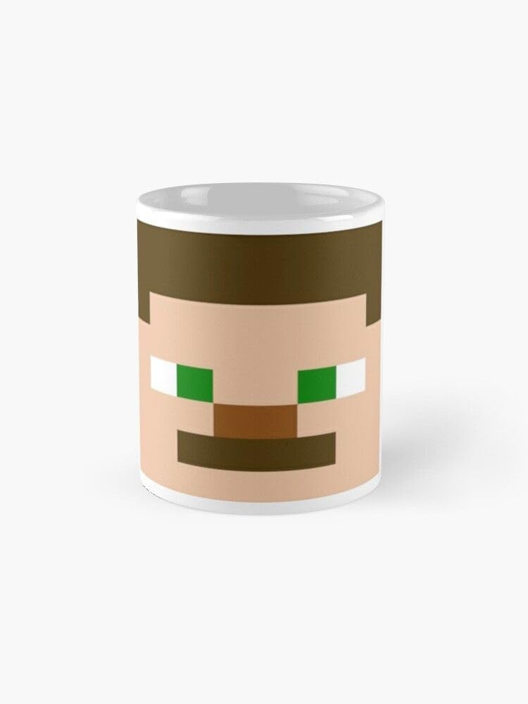 CRAFT MANIACSCRAFT MANIACS Minecraft Green Eyed Man Mug 330 ML Designer Tea/Coffee Mug for Lovers of Video Games | Microwave & Dishwasher Safe