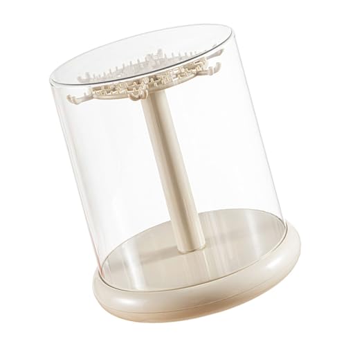 Étui à bijoux de collection rotatif 360 avec cloche de protection premium