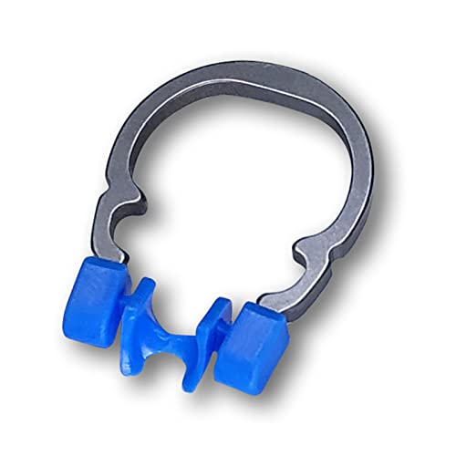 Image of Dental Sectional Matrix Ring Clamp Spring Clip, Autoclavable Nickel Titanium Orthodontic Clamp Rings, Contoured Matrices System for Pre and Post Molars. (R2 Blue+Orange)