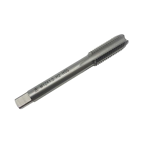 M12x1.5 Tap & Die Set Left Hand HSS Machine M12 x 1.5 Metric Thread Tap Round Die Straight Fluted Machine High Speed Steel, M12 x 1.5 Tap Set Round Die