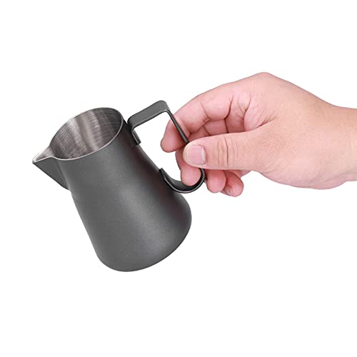 Jarra de Espuma de Leche Jarras de Vapor de 350 Ml 600 Ml con Escala Acero Inoxidable Leche Café Coverpuccino Latte Art… - Imagen 3