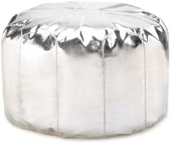 Silver Ottoman Pouf