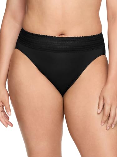 Warner's Women's Blissful Benefits Dig-Free Comfort Waistband with Lace Microfiber Hi-Cut 3-Pack Wrw251hc10w2