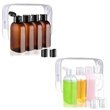 Cosywell Travel Bottles for Toiletries 8pcs 3.4oz Travel Shampoo and Conditioner Bottles TSA Approved Travel Size Containers Leak Proof Small Plastic Squeeze Bottles with Flip Cap