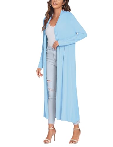 Image of Bluetime Women Floor Length Open Front Cardigan