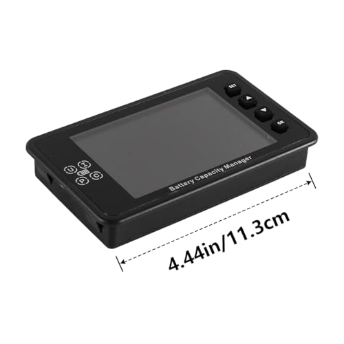 Laroal VA9910 3,5-Zoll-Batteriemonitor, Batteriekapazitätsmanager, LCD-Digitalanzeige, multifunktionales Coulomb-Meter für Wohnmobile (8–120 V/0–200 A mit Umsteller)