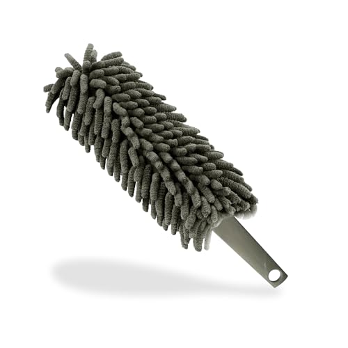 G4GADGET Spolverino in microfibra lavabile grigio per la pulizia di tapparelle, mobili, ventilatori a soffitto, computer e altro