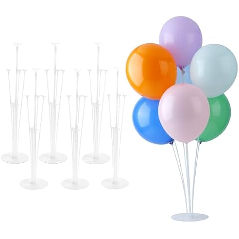 ZNHIS Balloon Stand Kit, 6 Sets, Balloon Sticks, Balloon Holders for Table, Balloon Stands for Table, Balloon Centerpiece Stand, Balloon Holder, Centerpiece Table Decorations Cover