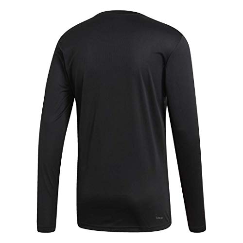 adidas Designed 2 Move 3-Stripes Long Sleeve Tee, Black, Medium