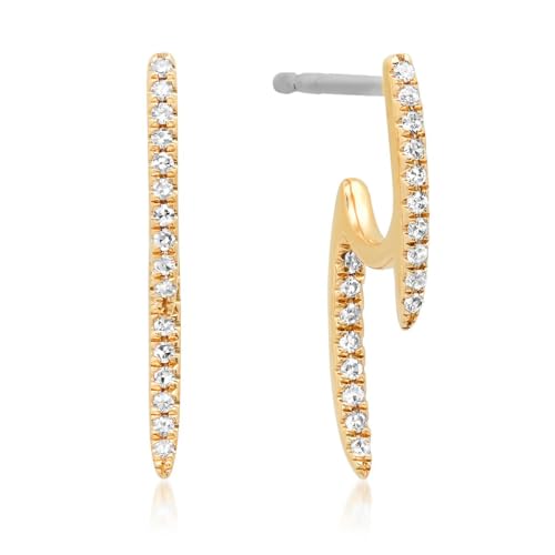 Image of Obidos 14K Gold Plated Illusion Stud Earrings for Women | Triple Huggie Hoop Earrings for One Hole| Trendy Simple Hypoallergenic Fashion Accessories Gold Jewelry Gifts for Womens