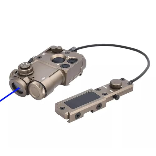 Tactical Metal PST4 Box Aiming Laser Sights(with IR Laser + Blue Laser Sight + Modular Remote Pressure Switch), Tan