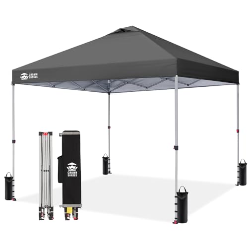CROWN SHADES Pop Up Canopy, Patented Center Lock One Push...