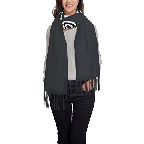 Custom Women's Scarf Winter Warm Personalized Scarf Add Picture Text Logo Custom Design Women's Shawl Black2