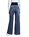 CFRTMTBB Women's Maternity Jeans Wide Leg Over The Belly Support Stretch Pregnancy Denim Loose Wide Pants with Pockets (Dark Blue,XXL)