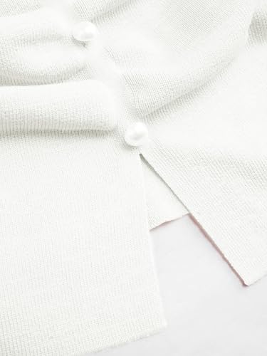 Image of CIDER Faux Pearl Tube Tops for Women Split Hem Knit Crop Y2K Going Out Tops | Cute Ruched Tops, Spring Summer Outfits, Vacation, Concert